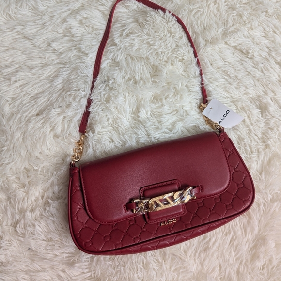 Aldo Red Shoulder Handbag - Picture 9 of 10